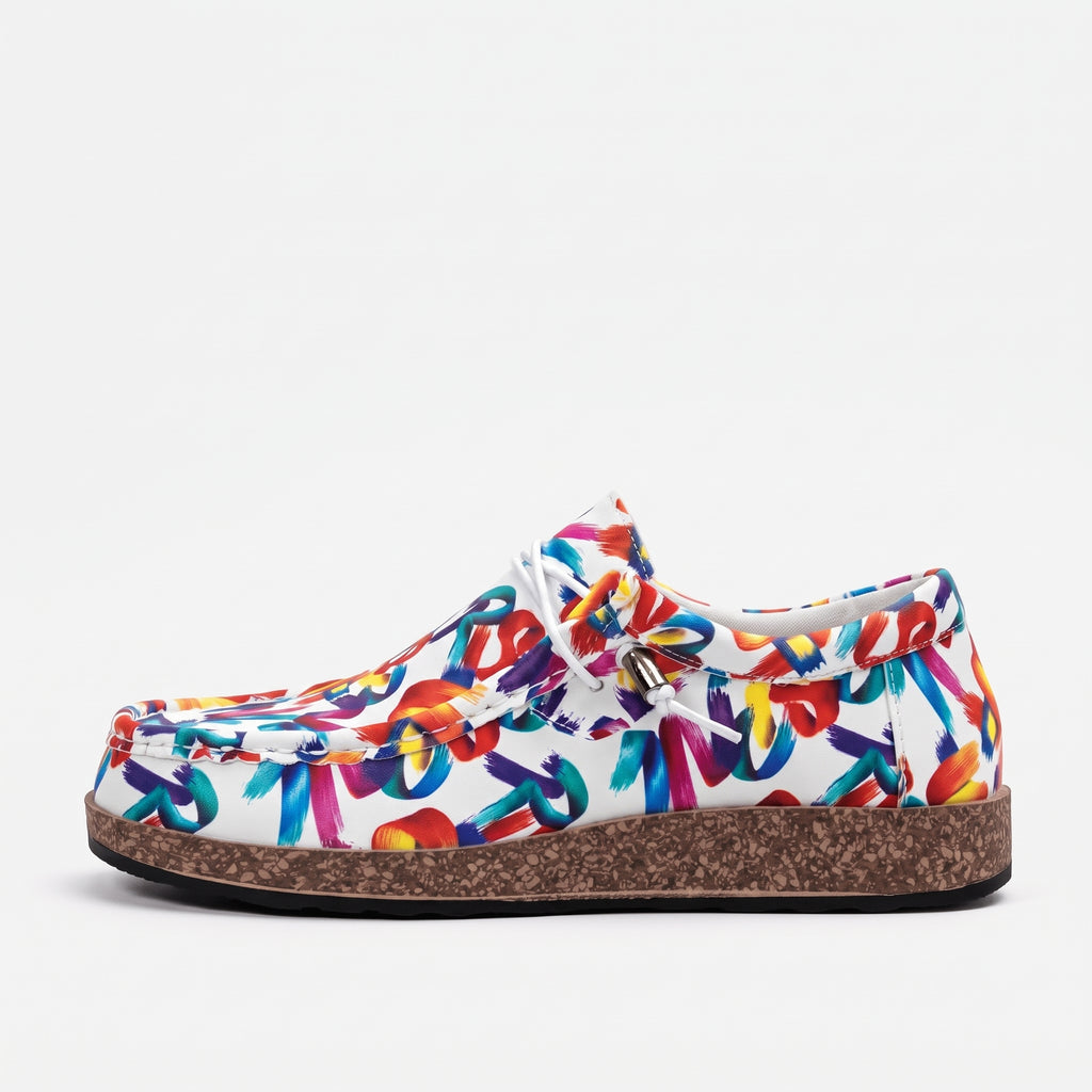 Blanc basket femme en toile à lacets profil latéral bout à gauche Chaussay
