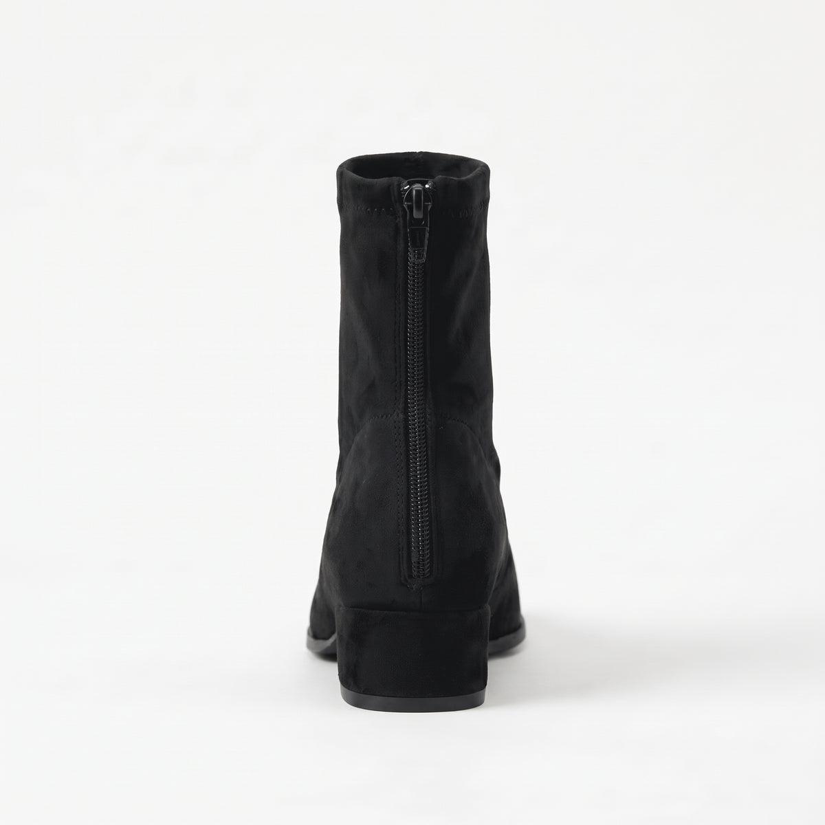 Noir bottines bout pointu zip dos femme vue de dos zip Chaussay