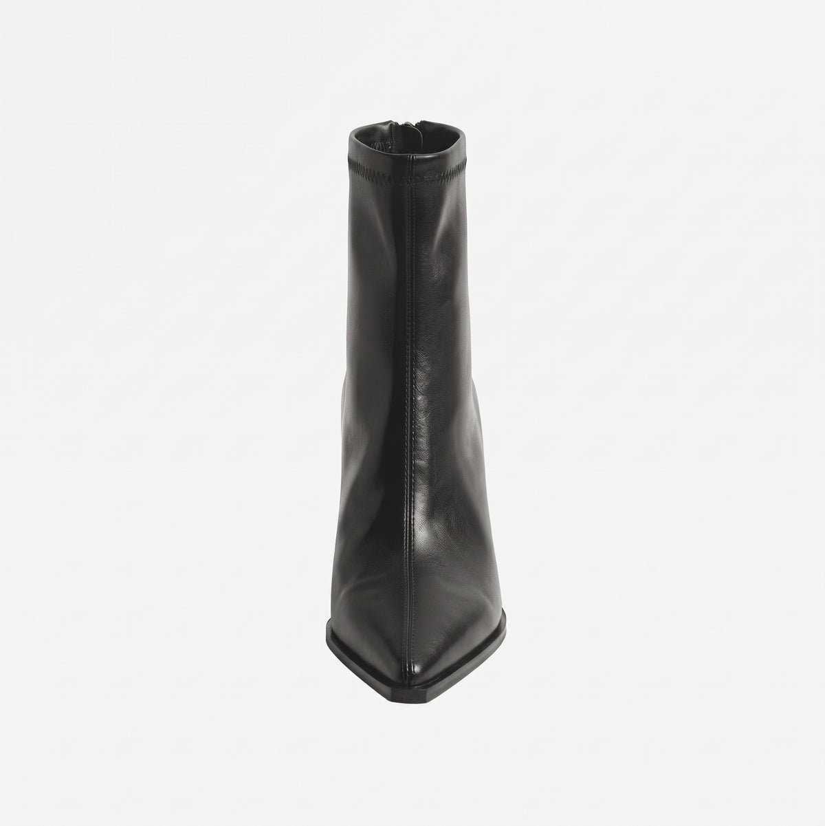 Noir bottines compensées femme bout pointu vue de dos zip Chaussay