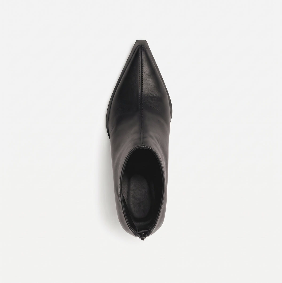 Noir bottines compensées femme bout pointu vue du dessus Chaussay