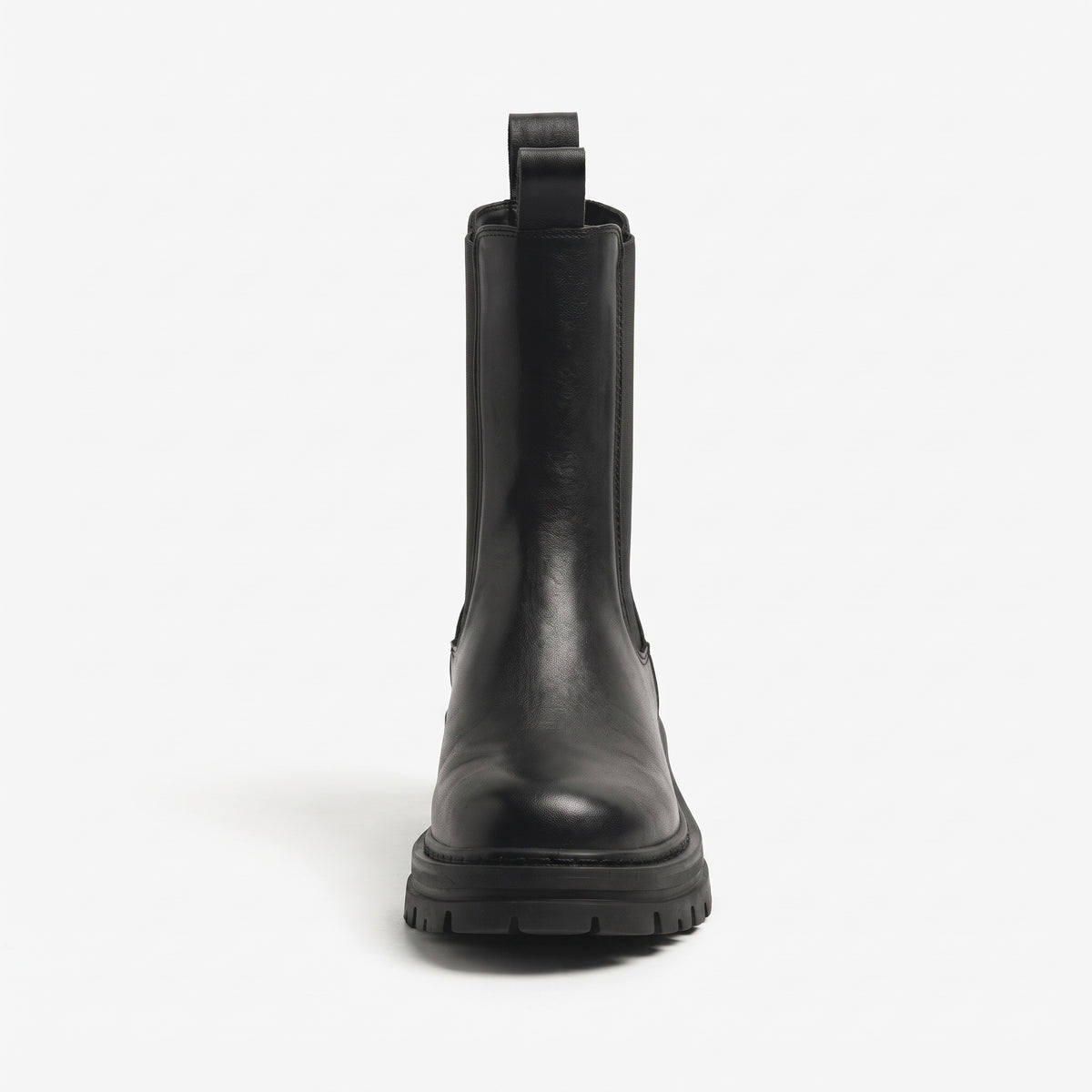 Noir bottines style britannique femme talon carré vue de face Chaussay